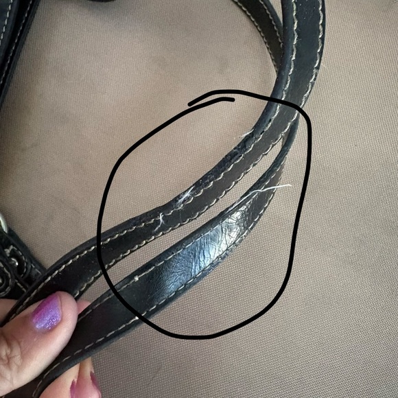 Nine West Brown Patterned Tote with Black Trim - Picture 11 of 16